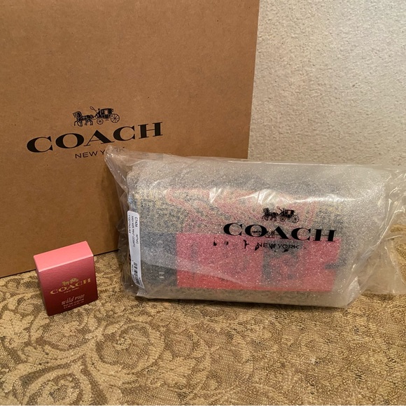 Disney Coach Keith Haring Cosmetic Bag & Mini Wild Rose Perfume NEW - Picture 10 of 10